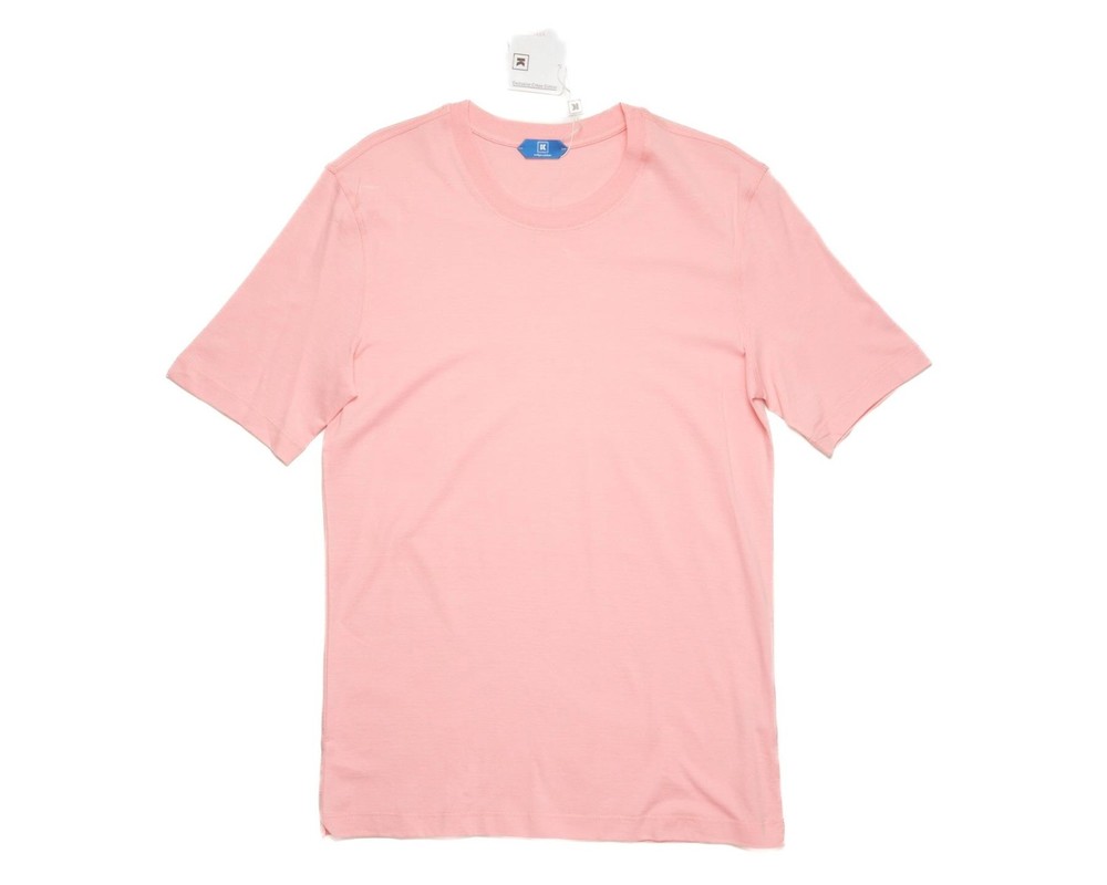 Kired by Kiton NWT $295 Pink Crepe Cotton Short Sleeve Slim T-Shirt M (50 IT)