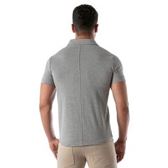 TOF PARIS T-Shirts Short-Sleeved Cotton Pique Shirt Heather Grey 32