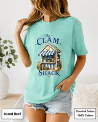 Clam Shack Shirt, Comfort Colors Coastal Tee, New England Beach Town Gift
