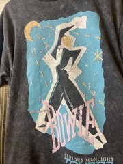 David Bowie Serious Moonlight Tour 1983 Graphic Print T Shirt Men’s Large Gray