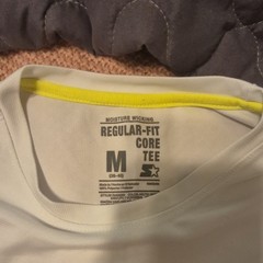 Starter Core Tee Regular Fit Moisture Wicking Crew Neck T-Shirt White M