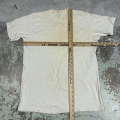 Vintage 70s Jcpenny Blank White Shirt Towncraft Polycotton Single Stitch Size M