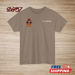 2nd Battalion 2nd Marine Regiment USMC Small Logo T-Shirt S to 5XL Made In USA