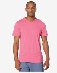 Calvin Klein Short Sleeve Smooth Cotton Crew Neck Tee, Pink Flambe,M