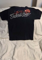 DAY OF THE DEAD WOMAN SKULL ROSE FLOWER ENDLESS LOVE T-SHIRT