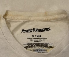 Power Rangers T-Shirt Size Small White Short Sleeve 100% Cotton by C-Life Group