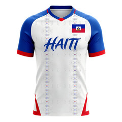 Haiti World Cup 2026 Soccer Jersey Custom Name Number Mesh V-Neck T-Shirt