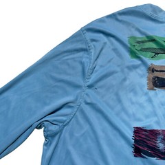Reel Life Fishing Shirt Mens XXL Blue Raised on the Water Long Sleeve 2XL