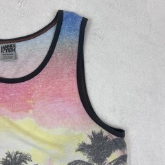 Hang Ten Tank Top Men’s Size Medium Palm Sunset Casual Vacation Tee
