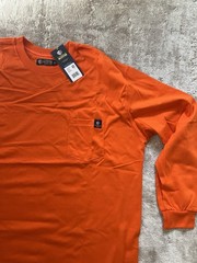 Tyndale Flame Resistant T-Shirt Mens 2XRG Orange Long Sleeve Pocket Workwear NWT