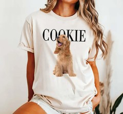 Custom Pets Photo Comfort Tee Personalized Pet Picture Shirt Dog