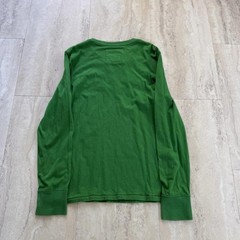 American Eagle Outfitters 2000’s Y2K VTG Green Long Sleeve Graphic Logo Tee L/G