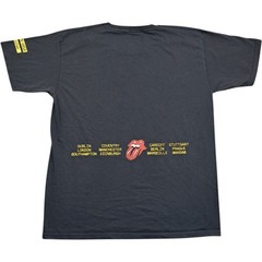 The Rolling Stones T Shirt L Men’s Black Cotton Tour Concert Graphic Rock N Roll