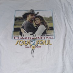 Tim McGraw Faith Hill Shirt Soul 2 Soul Concert Tour 2006 cities White Medium