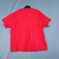 Men’s Heavy Cotton Short Sleeve Christmas Holiday Shirt Santa Claus Red Size 3XL