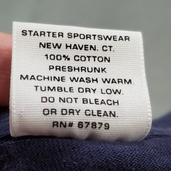 Vintage Starter Shirt Mens Extra Large Blue 90s Made In USA Short Sleeve Casual