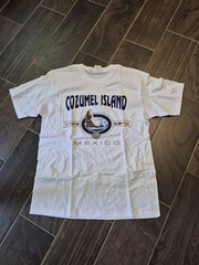New Unisex Cozumel Island Mexico Size Large White Tshirt Sailboat