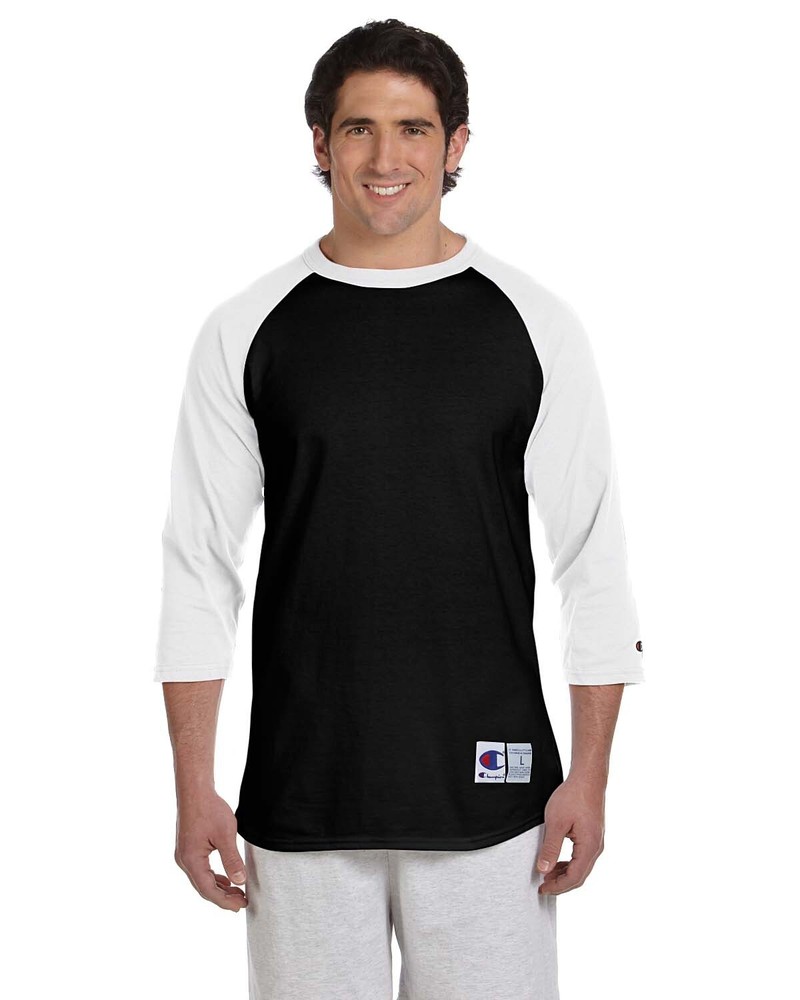 Champion Adult 5.2 oz. Raglan T-Shirt 100% Cotton Top T Shirt T1397 S-3XL