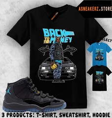 Shirt Matching AJ 11 Gamma Blue 2025 Match Sneaker MJ Back to the Money T-Shirt