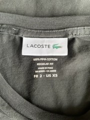 Lacoste Black Pima Cotton T-Shirt. Size US XSmall. Great condition