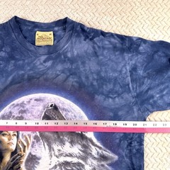 Vintage 90’s Tie Dyed The Mountain Wolf Spirit Native Size Medium