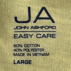 NEW John Ashford Easy Care Sunwash Yellow Short Sleeve Tee Men’s Large