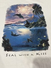 Vintage Anthony Casay Seal With A Kiss Graphic Tee