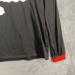 PATPAT Christmas “Santa Hat” Long Tee Men MEDIUM Knit Casual Holiday Black Red