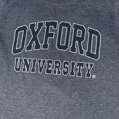 Oxford University Shirt Men Medium Spell Out England Work Party Run Gym Core Ex