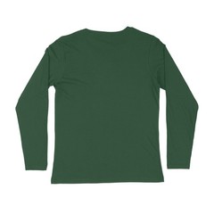 Round Neck Olive Green Color Mix Size Full Sleeve Casual Wear T shirt For Men