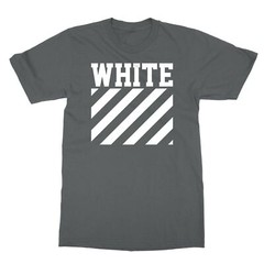 2019 New WHITE Graffiti Fashion Show Clothing Trends Men’s T-shirt