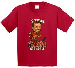 Steve Yzerman 692 Goals Sports Caricature T Shirt