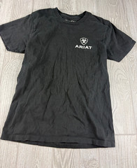 Ariat Black men’s Logo Knit Short Sleeve Crew Neck T-Shirt Small Western