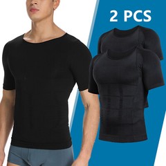 Men Slimming Body Shaper Plus Size Tank Tops Compression Vest Posture Corrector
