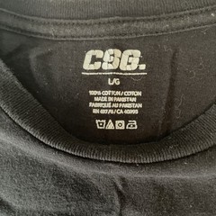 CSG. Men’s Plain Black T-Shirt 100% Cotton Made In Pakistan Size L/G