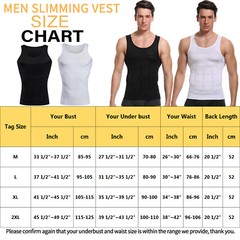 Men’s Slimming Body Shaper Vest Abs Abdomen Compression Shirt Workout Tank Tops#