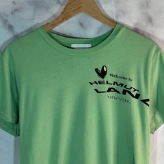 Helmut Lang Tee NY Green Shirt Land Graphic Size S Streetwear Archive Print