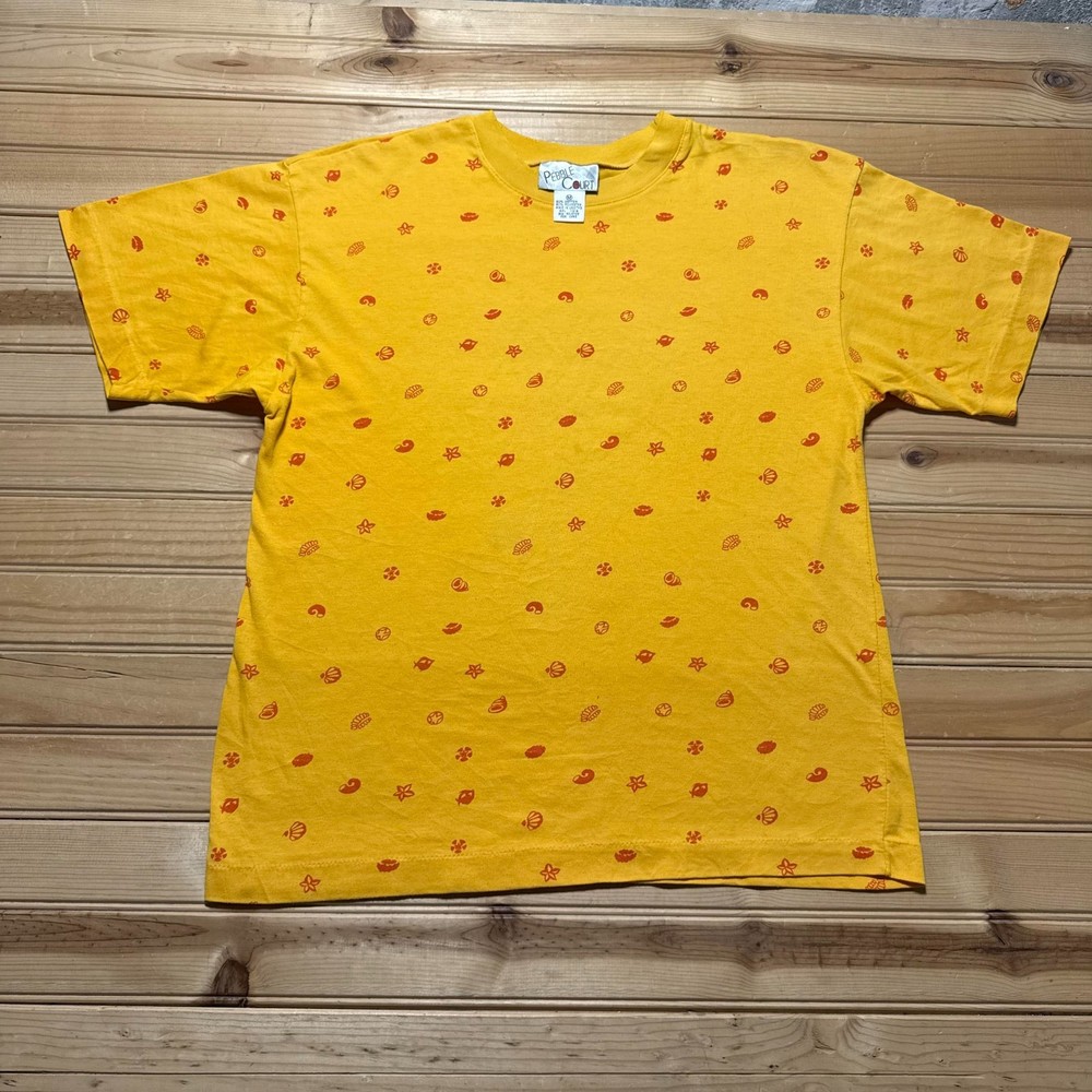 Vintage 90s Sea Shells Coastal Beach Ocean Summer All Over Print T-Shirt Medium