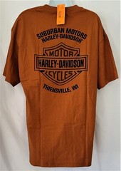 HARLEY DAVIDSON SS Shirt Texas Orange Live to Ride Retro Legend Chest43in Mens L