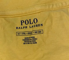 Polo Ralph Lauren Short Sleeve T-Shirt Cotton Yellow Big & Tall Men’s Size 3XLT