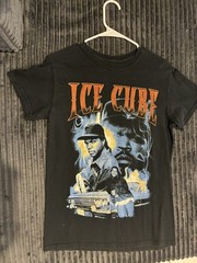 Ice Cube Graphic T-Shirt Mens Size S Black Short Sleeve Crew Neck Tee Hip Hop