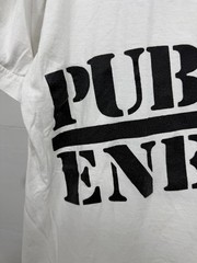Vintage Public Enemy Shirt Large 1980s White