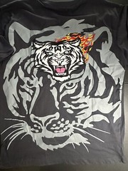Members Only Black Short Sleeve Tiger Tee Mens T-Shirt 2XL Black Steel NWT.