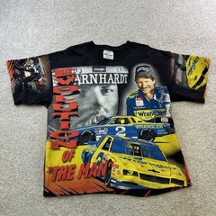 Vintage AOP Dale Earnhardt Evolution of The Man All Over Print T-Shirt Medium