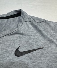 Nike T Shirt Mens L Medium Grey Heather Dri Fit Breathable Lightweight Training