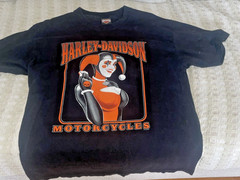 Size Medium-Mens-Harley-Davidson Harley Quinn T-Shirt-Black-Joker