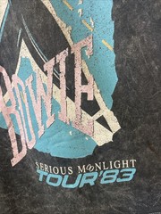 David Bowie Serious Moonlight Tour 1983 Graphic Print T Shirt Men’s Large Gray