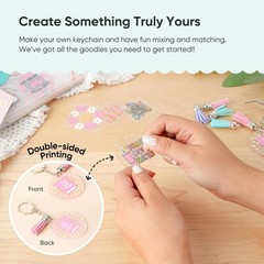 140 PCS Acrylic Keychain Blank Set, Funny Double-Sided UV DTF Stickers Acryli…