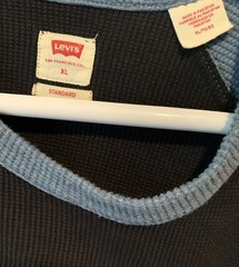 Levi’s Men’s L/S Relaxed Thermal T-Shirt in Blue Size XL MSRP $44.50