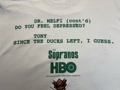 The Sopranos HBO Ducks Quote T Shirt Large Bayside USA 2002 Tony Soprano